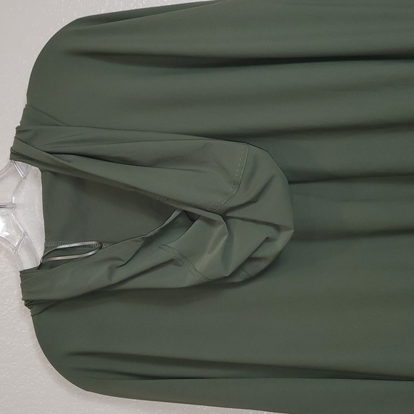 Q'NEEL Nordic Design Women's Open Front Cardigan Size 18 Olive Green - Picture 6 of 10